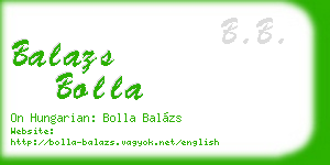 balazs bolla business card