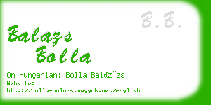 balazs bolla business card